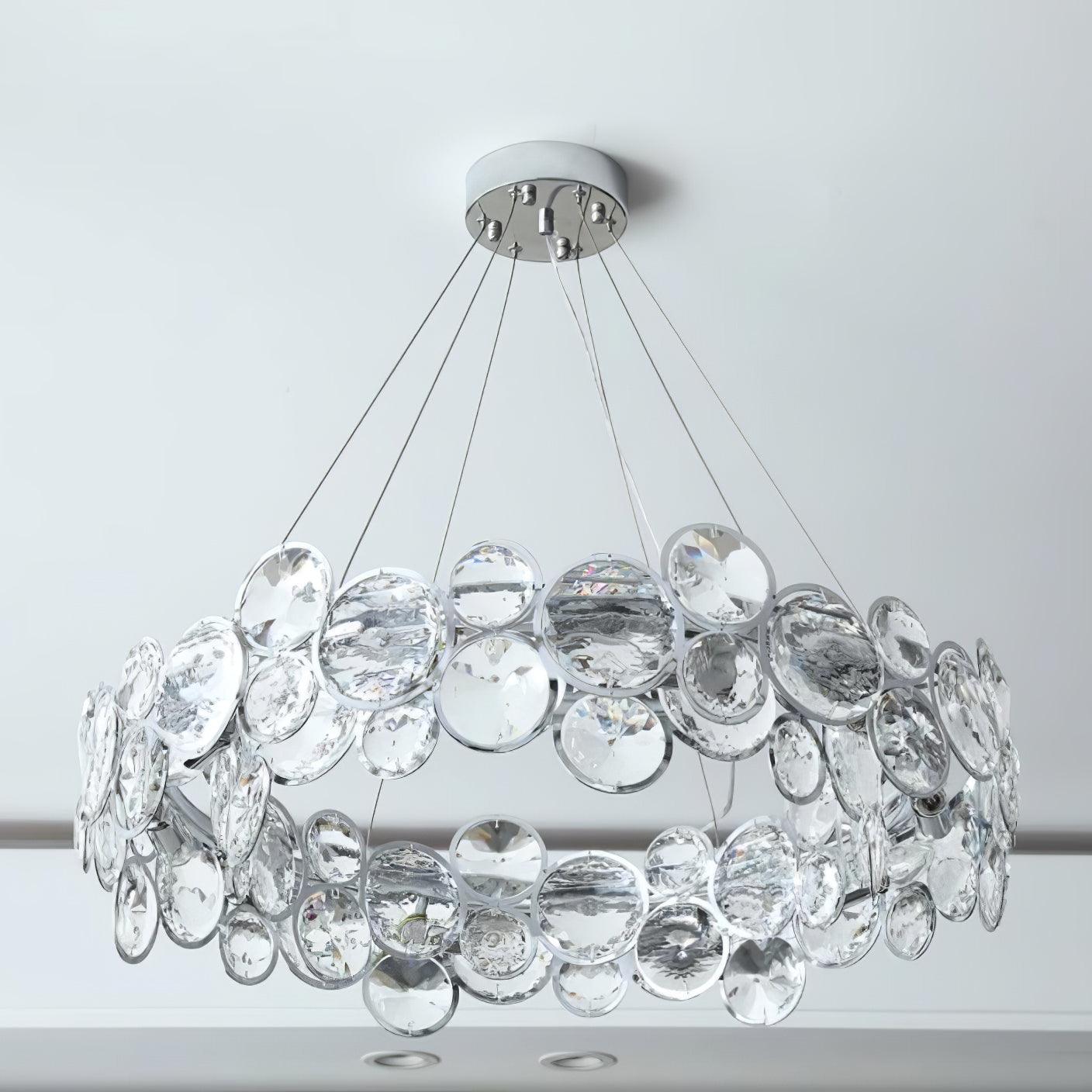 Chrome Round Crystal Chandelier