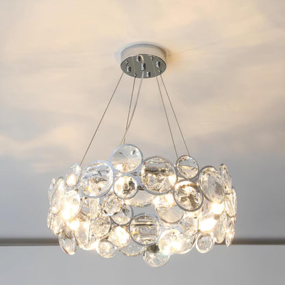 Chrome Round Crystal Chandelier