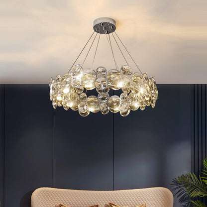 Chrome Round Crystal Chandelier