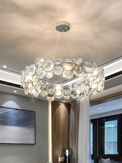 Chrome Round Crystal Chandelier