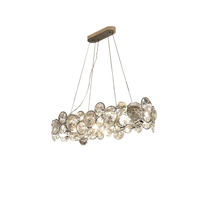 Chrome Round Crystal Chandelier