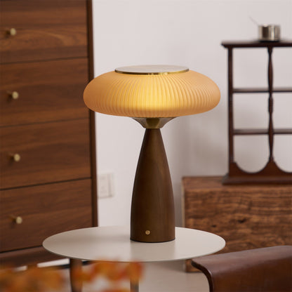 Cielo Wooden Rechargeable Table Lamp