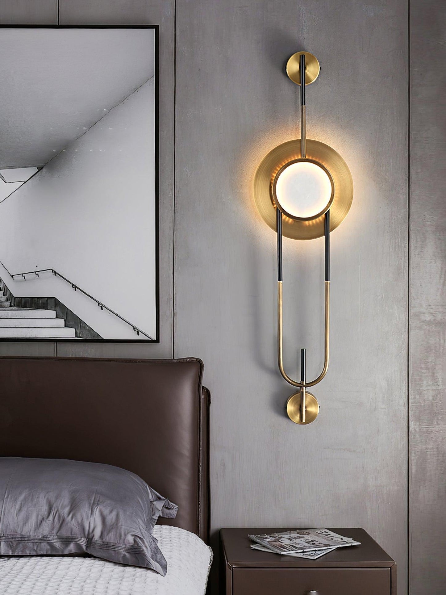 Circular Marble Wall Light