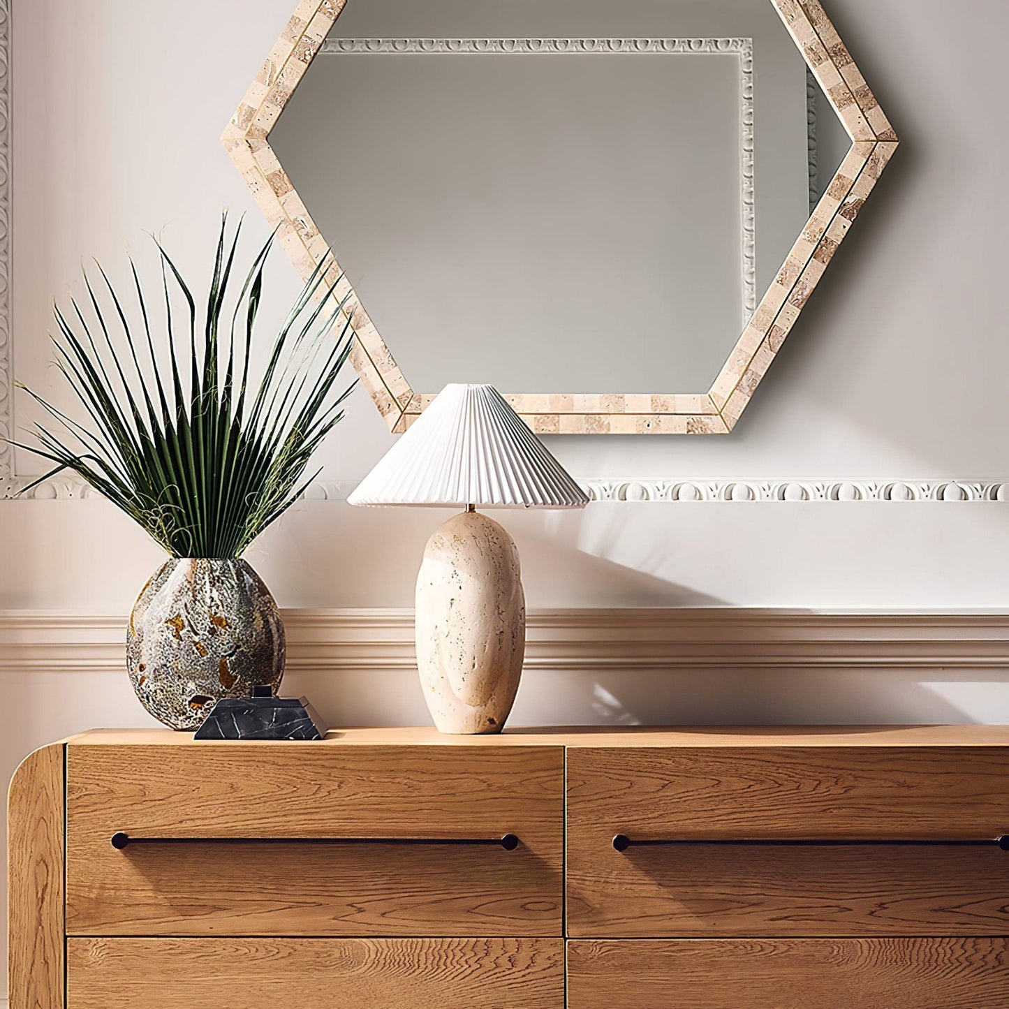 Cirra Travertine Table Lamp