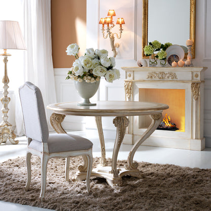 Classic Italian Baroque Inspired Round Dining Table