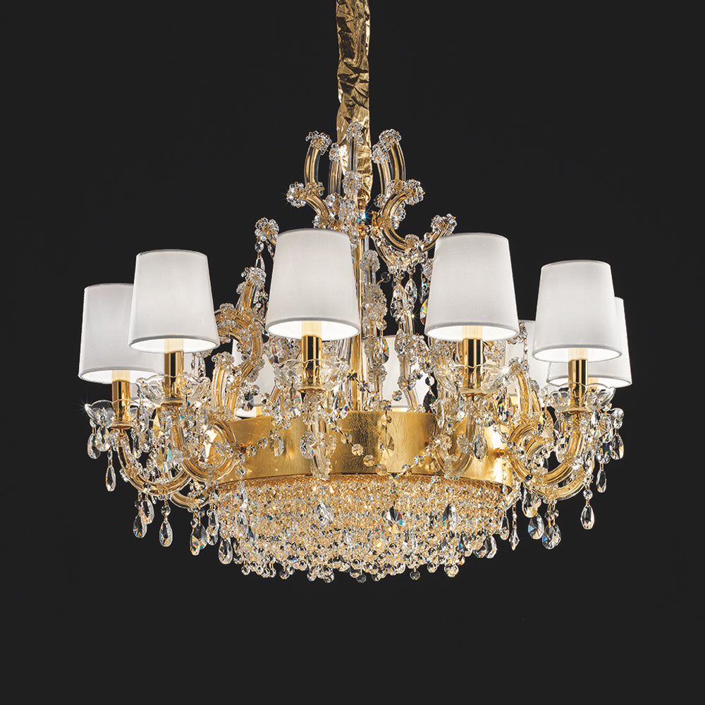 Classic Italian Designer Crystal Chandelier