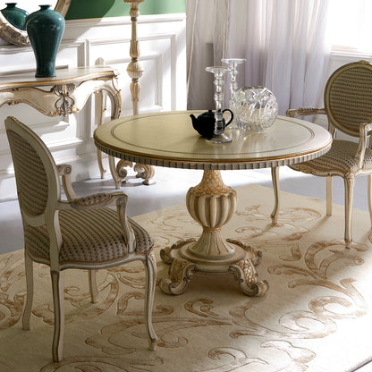 Classic Italian Designer Rococo Inspired Round Dining Table