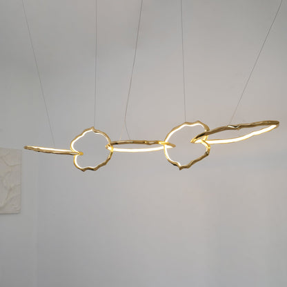 Cloud Rings Series Brass Chandelier