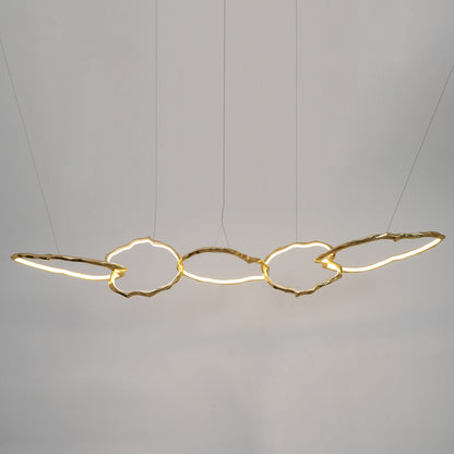 Cloud Rings Series Brass Chandelier