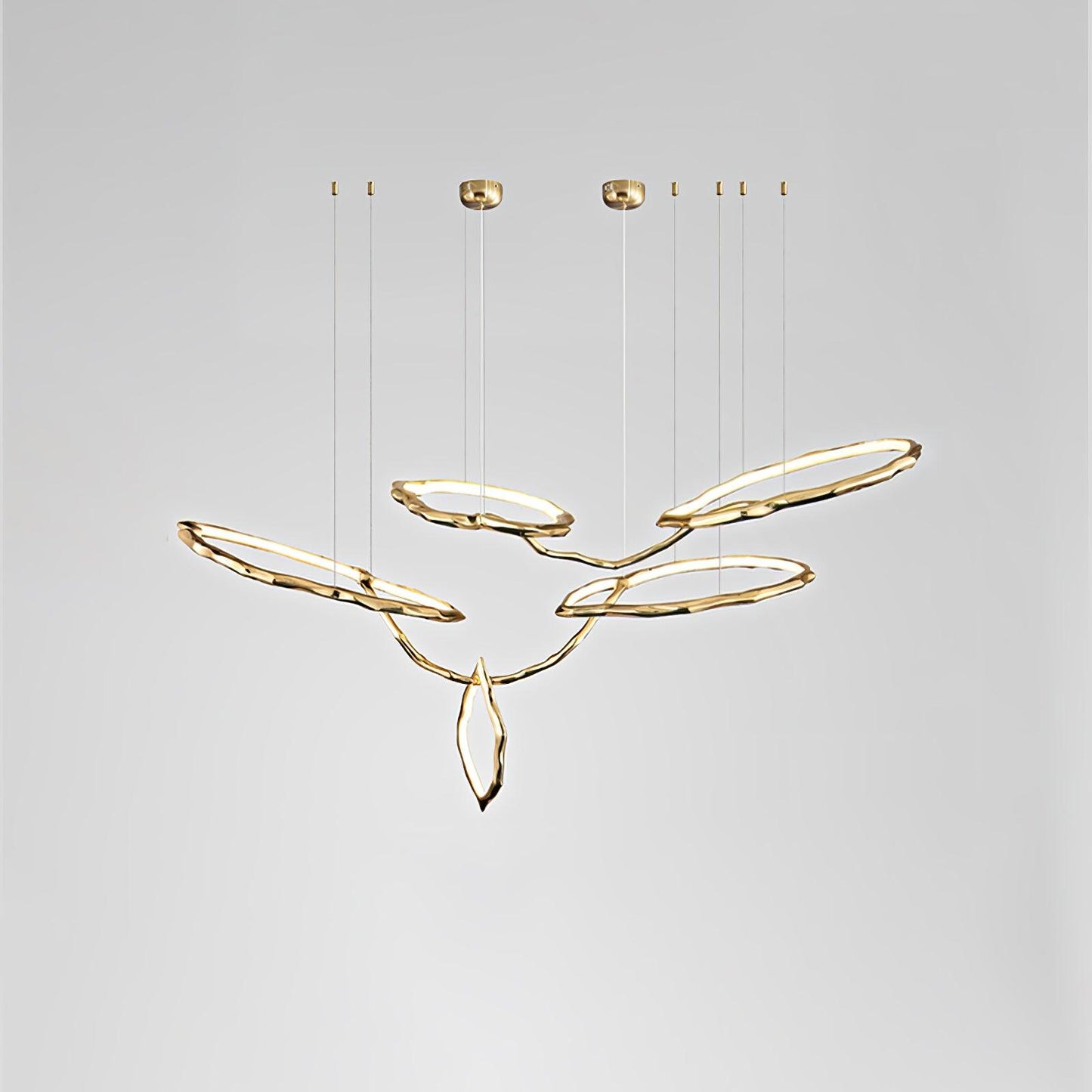 Cloud Rings Series Brass Chandelier