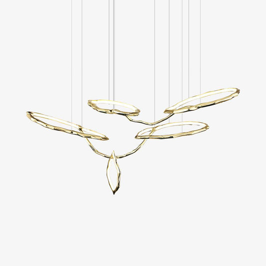 Cloud Rings Series Brass Chandelier