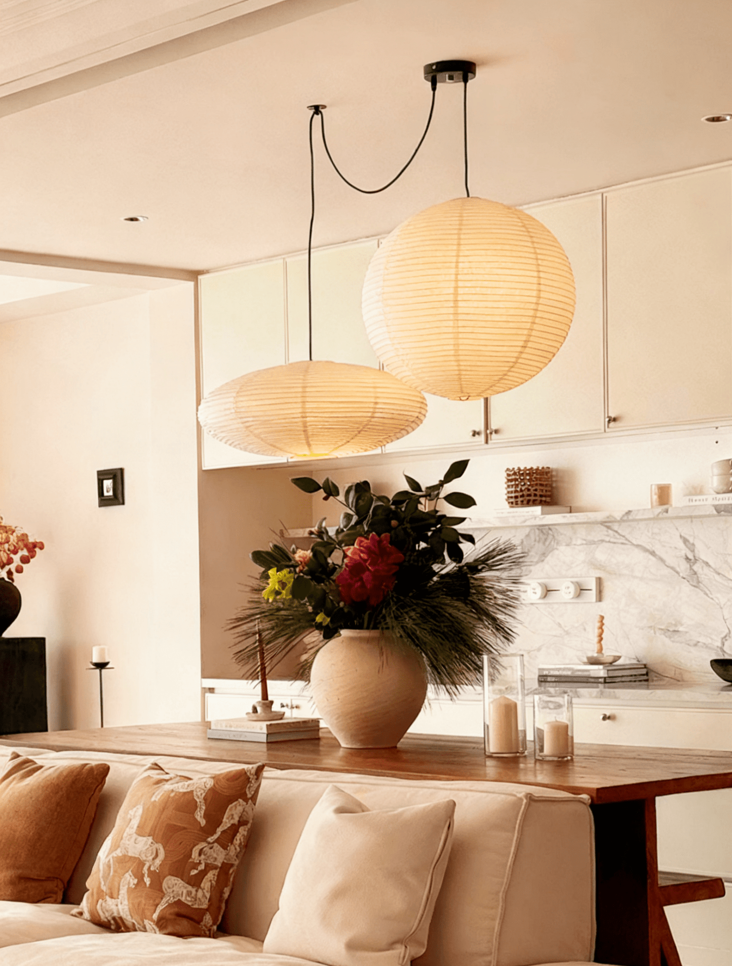 Washi Paper Whimsy Pendant Lamp