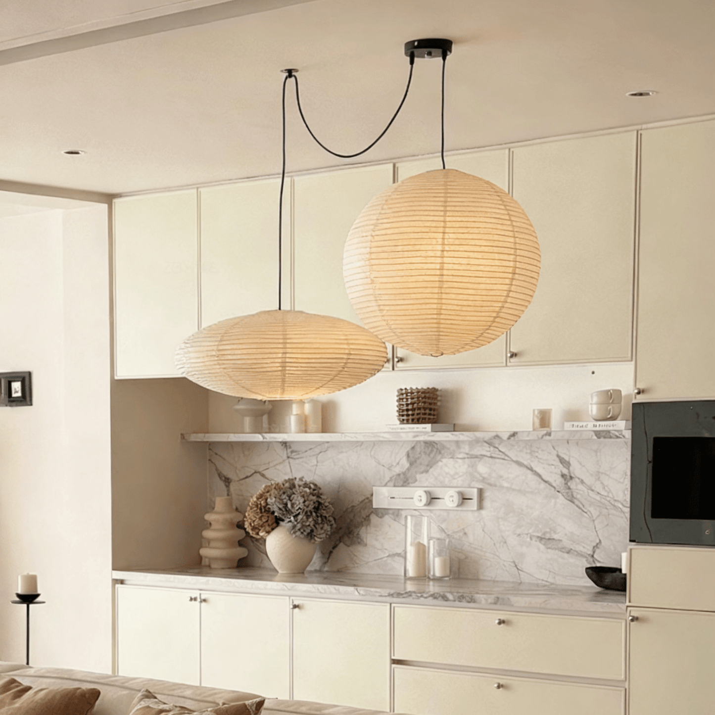 Washi Paper Whimsy Pendant Lamp