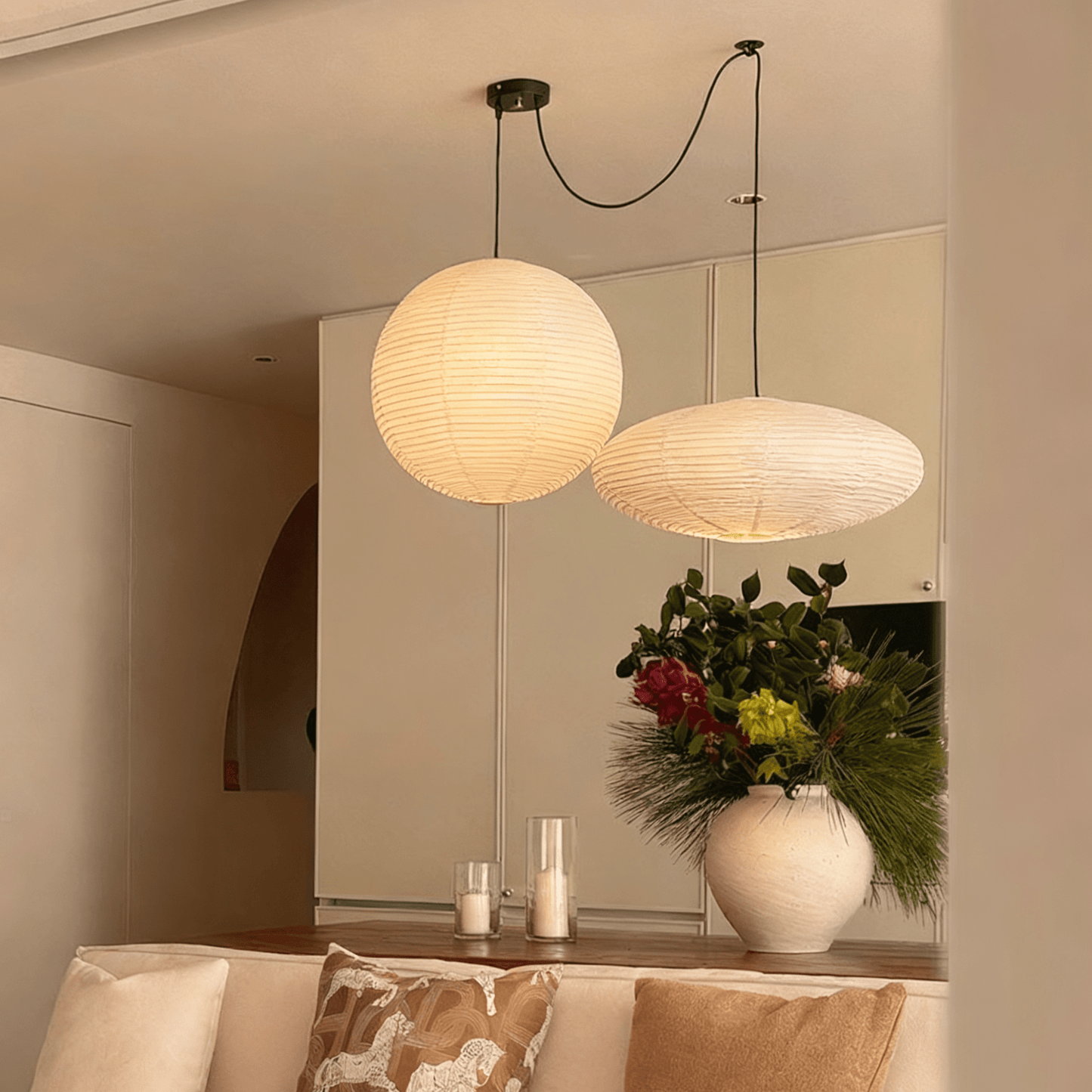 Washi Paper Whimsy Pendant Lamp