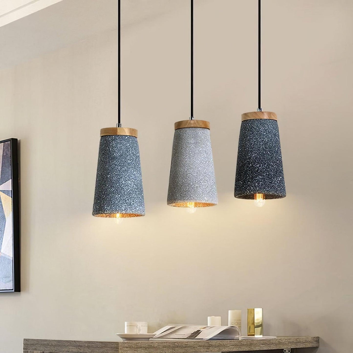 Coburg Wood Cement Pendant Light