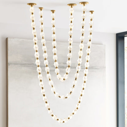 Glass Chain Chandelier