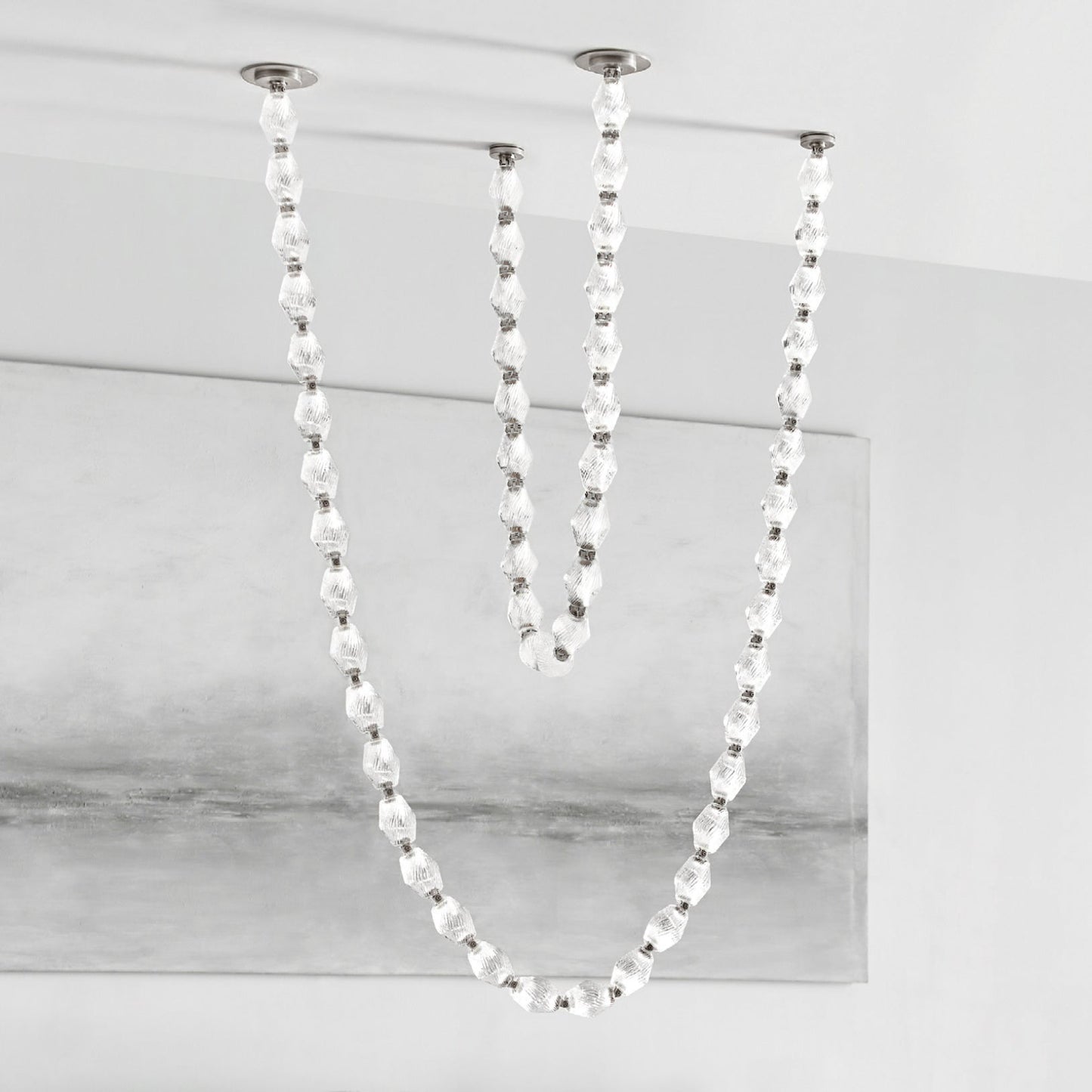 Glass Chain Chandelier