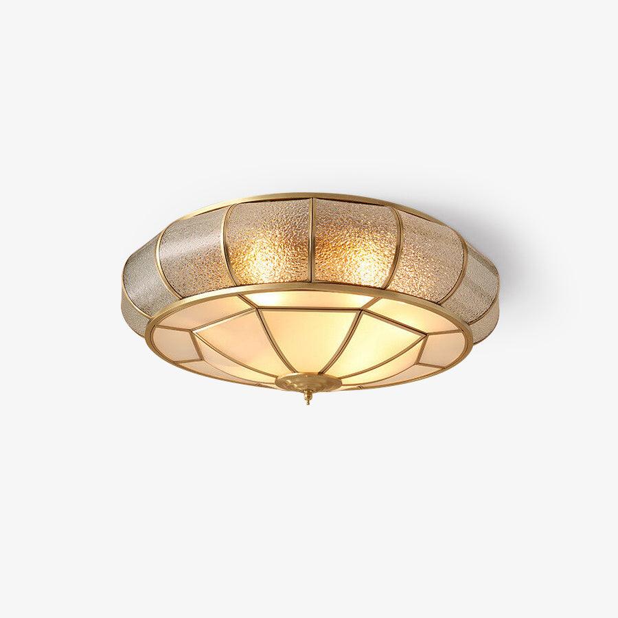 Colonial Glass Drum Ceiling Light