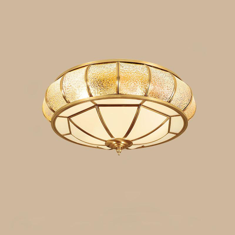 Colonial Glass Drum Ceiling Light