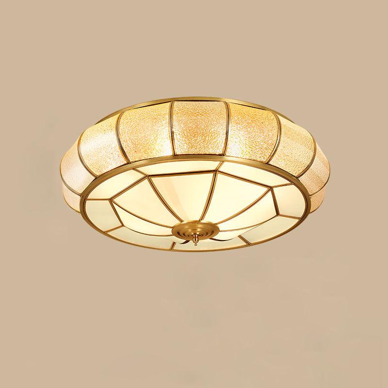 Colonial Glass Drum Ceiling Light