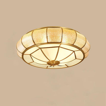 Colonial Glass Drum Ceiling Light