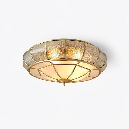 Colonial Glass Drum Ceiling Light