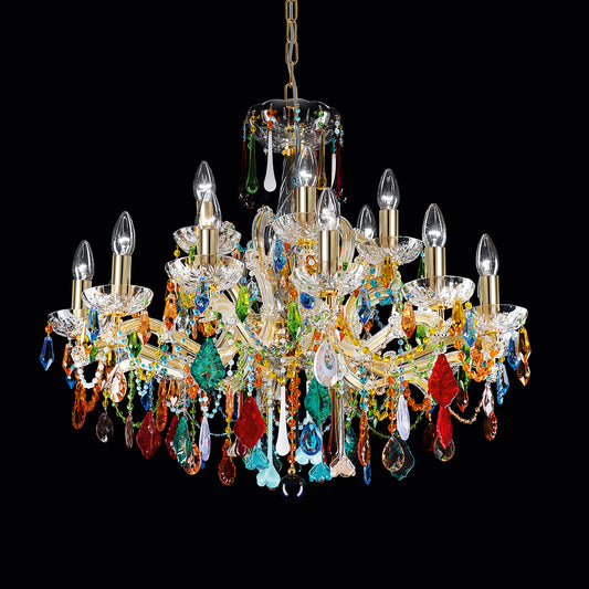 Exclusive Vintage Design Gold Plated Crystal Chandelier