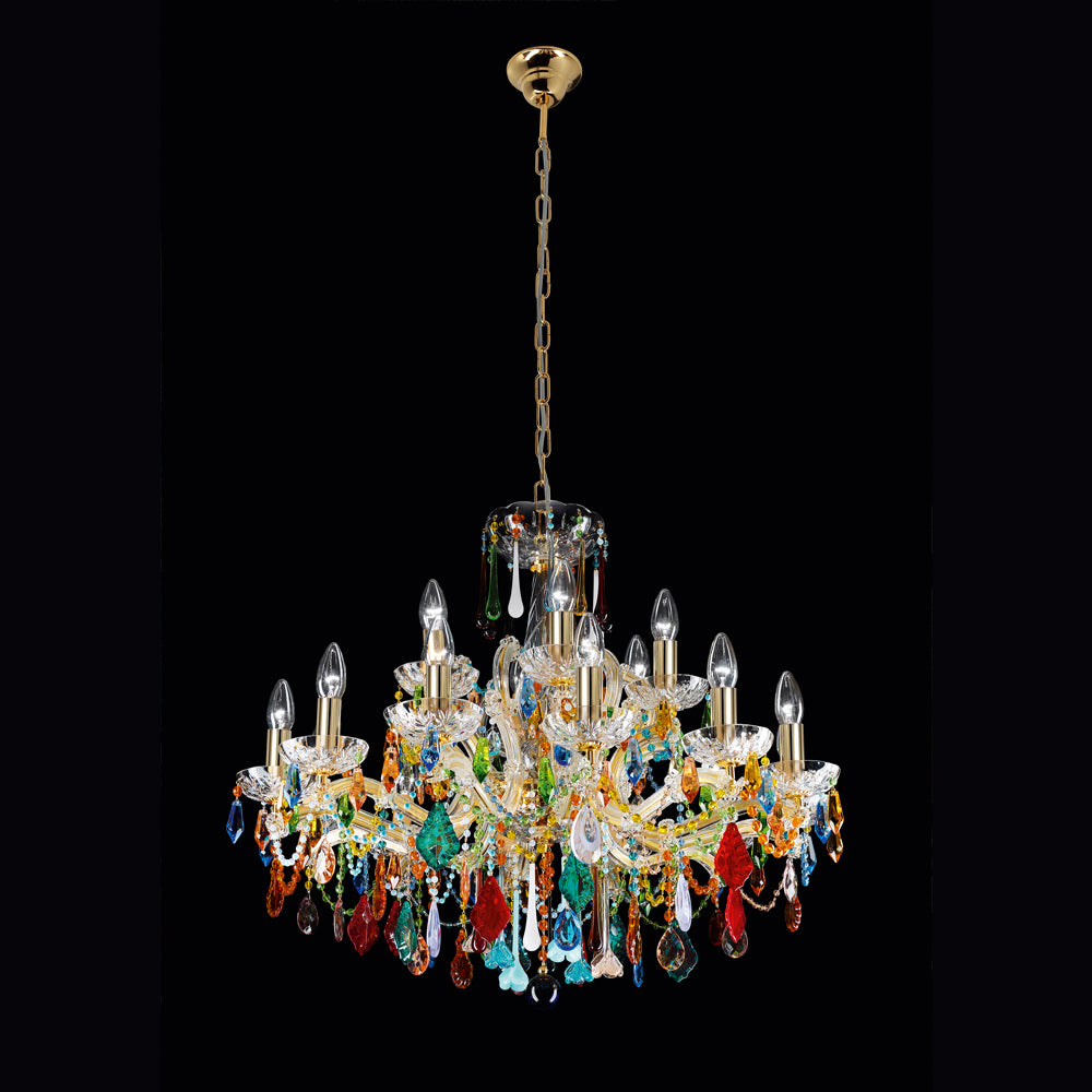 Exclusive Vintage Design Gold Plated Crystal Chandelier