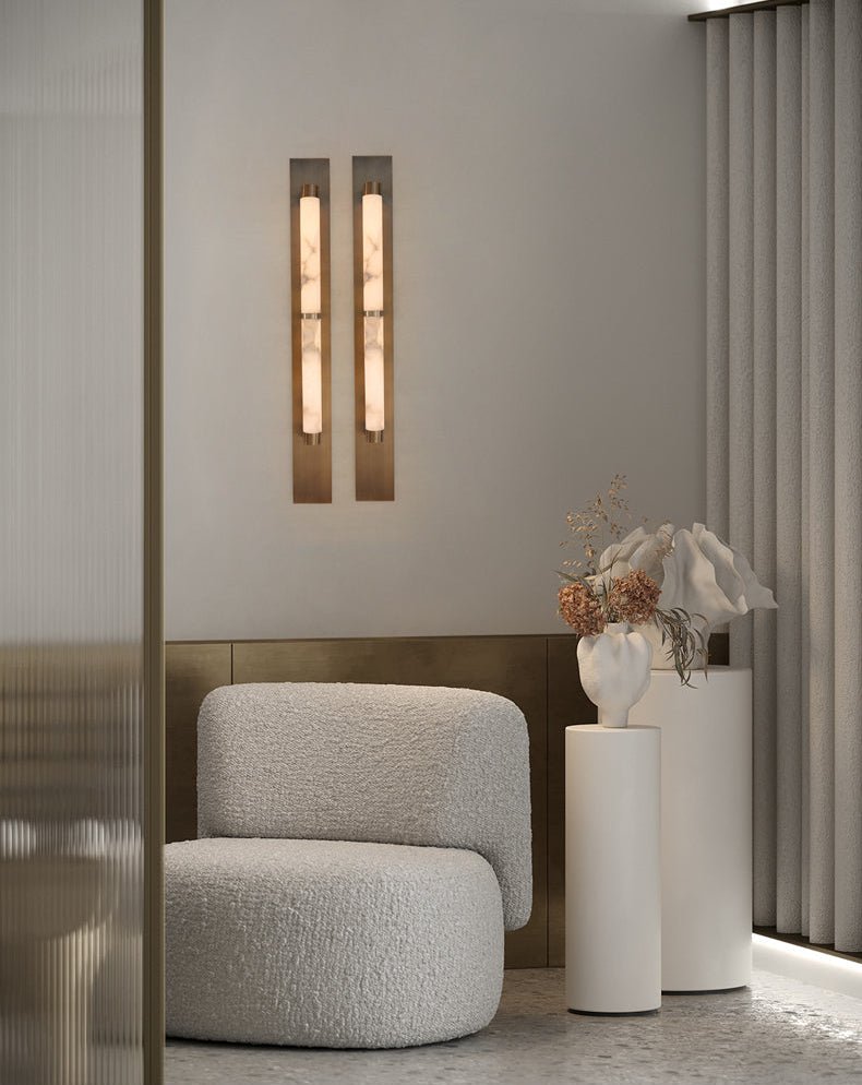Columnar Alabaster Sconce