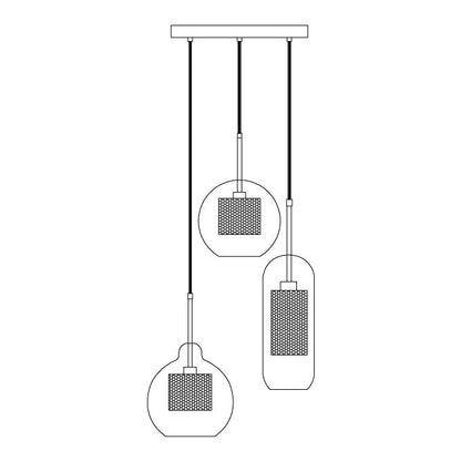 Combined Chiswick Glass Pendant Light