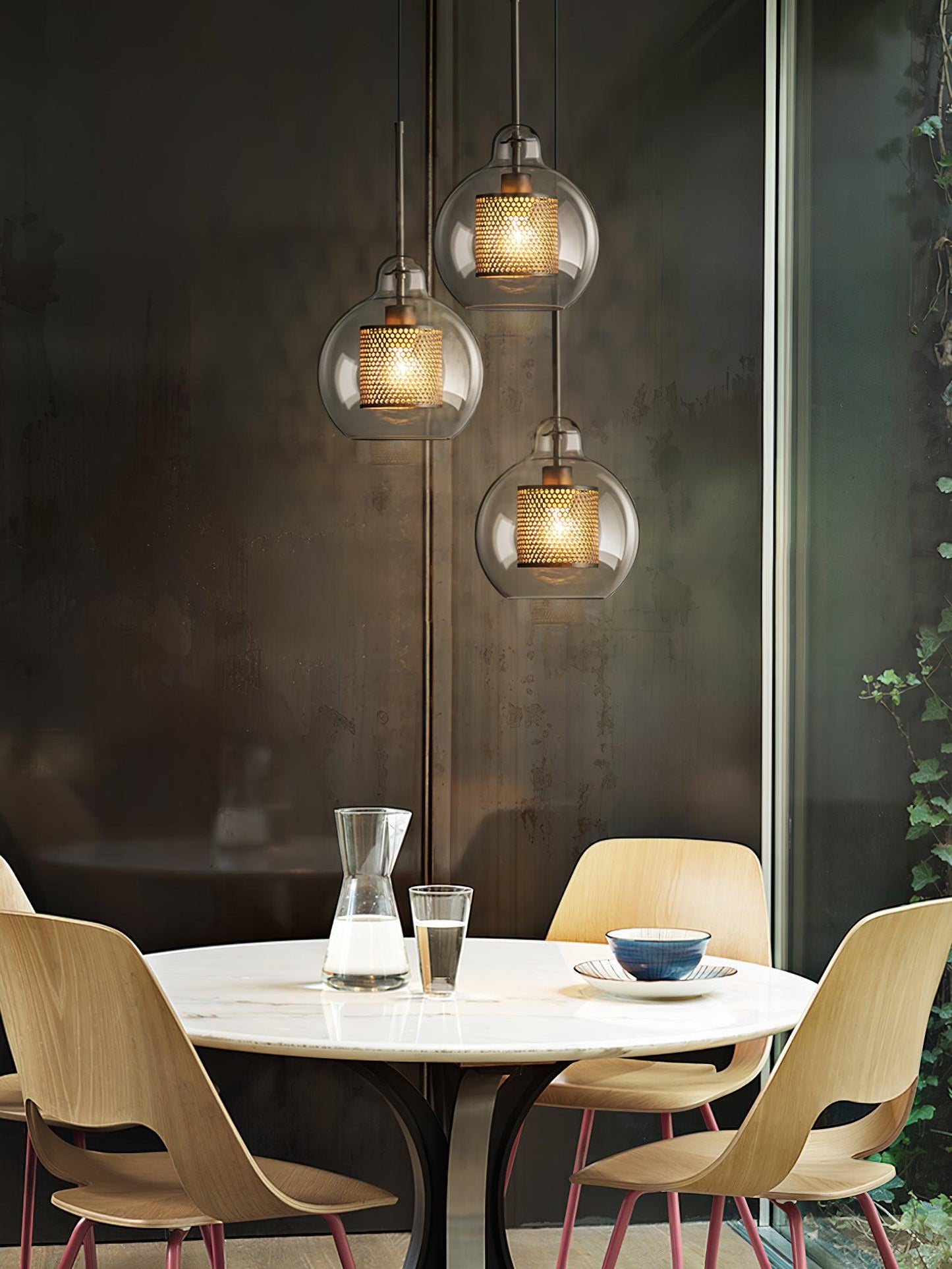 Combined Chiswick Glass Pendant Light