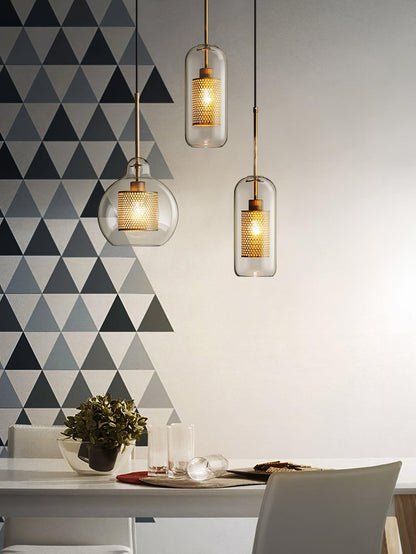 Combined Chiswick Glass Pendant Light