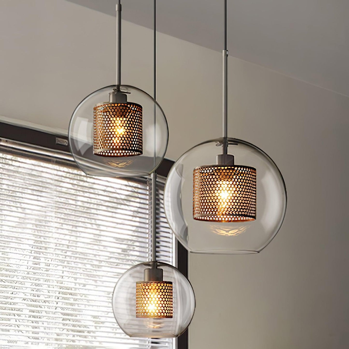 Combined Chiswick Glass Pendant Light