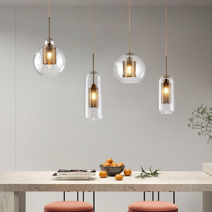 Combined Chiswick Glass Pendant Light