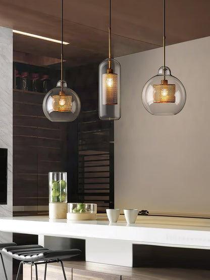 Combined Chiswick Glass Pendant Light