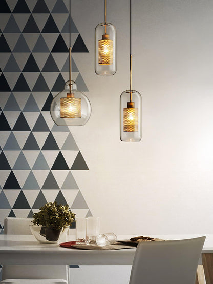 Combined Chiswick Glass Pendant Light