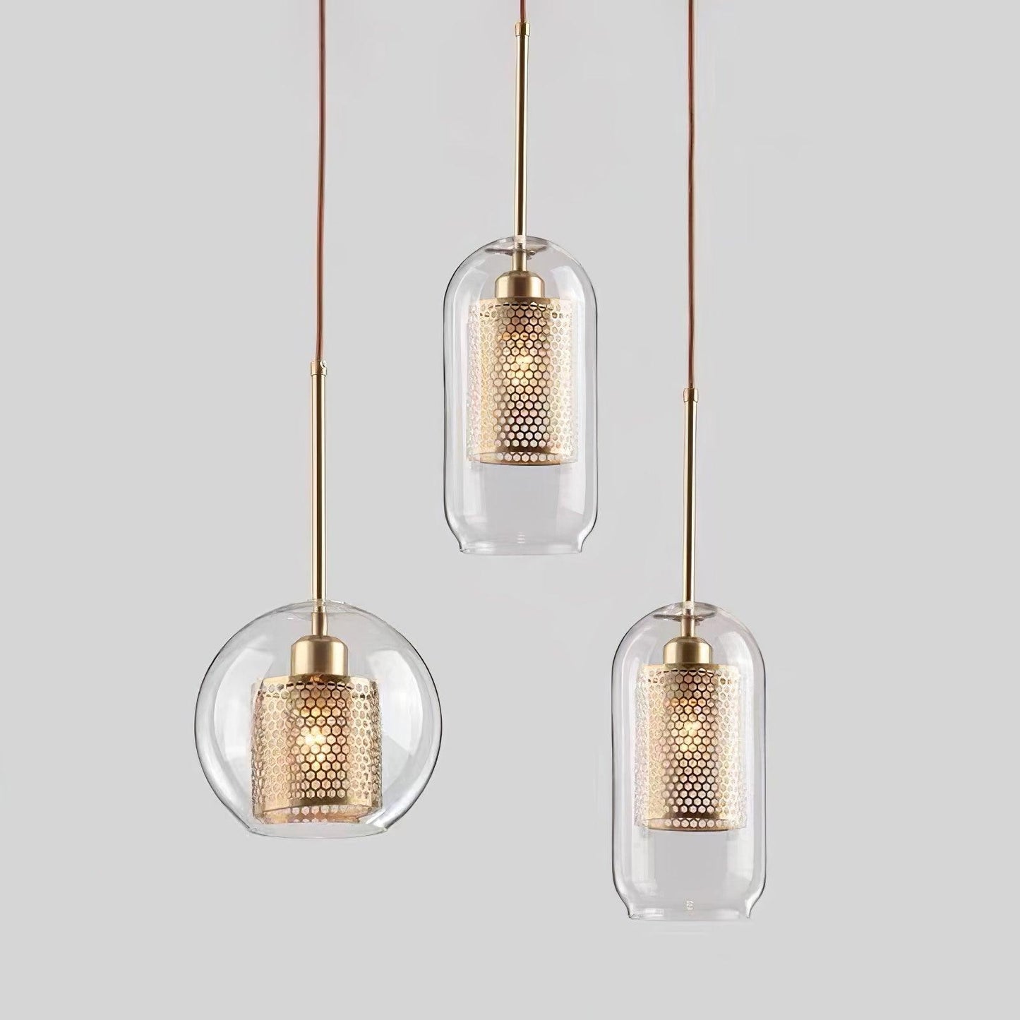 Combined Chiswick Glass Pendant Light