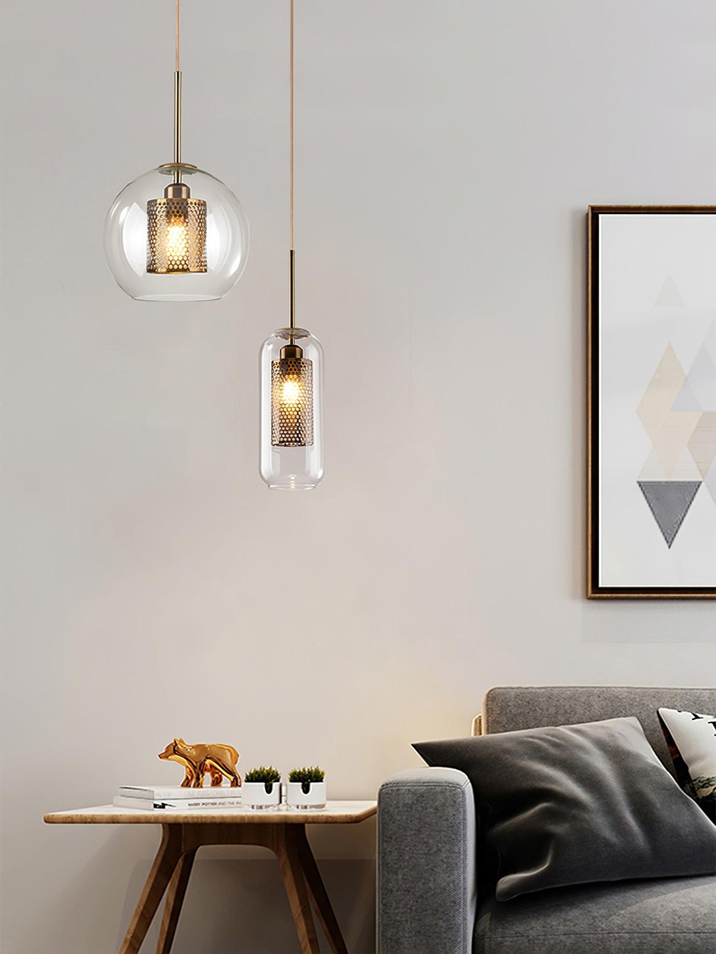 Combined Chiswick Glass Pendant Light