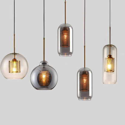 Combined Chiswick Glass Pendant Light