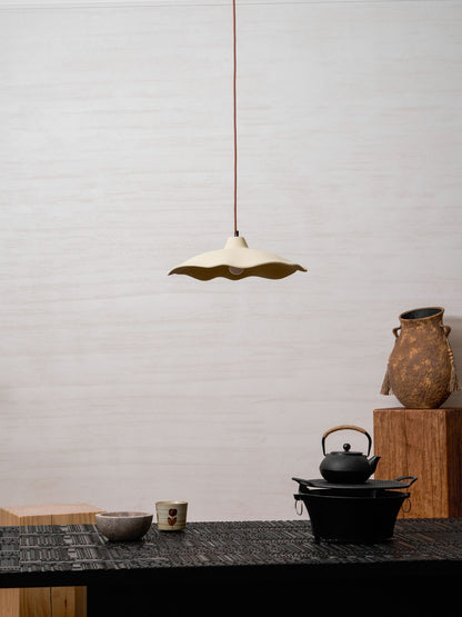 Concrete Petal Pendant Light