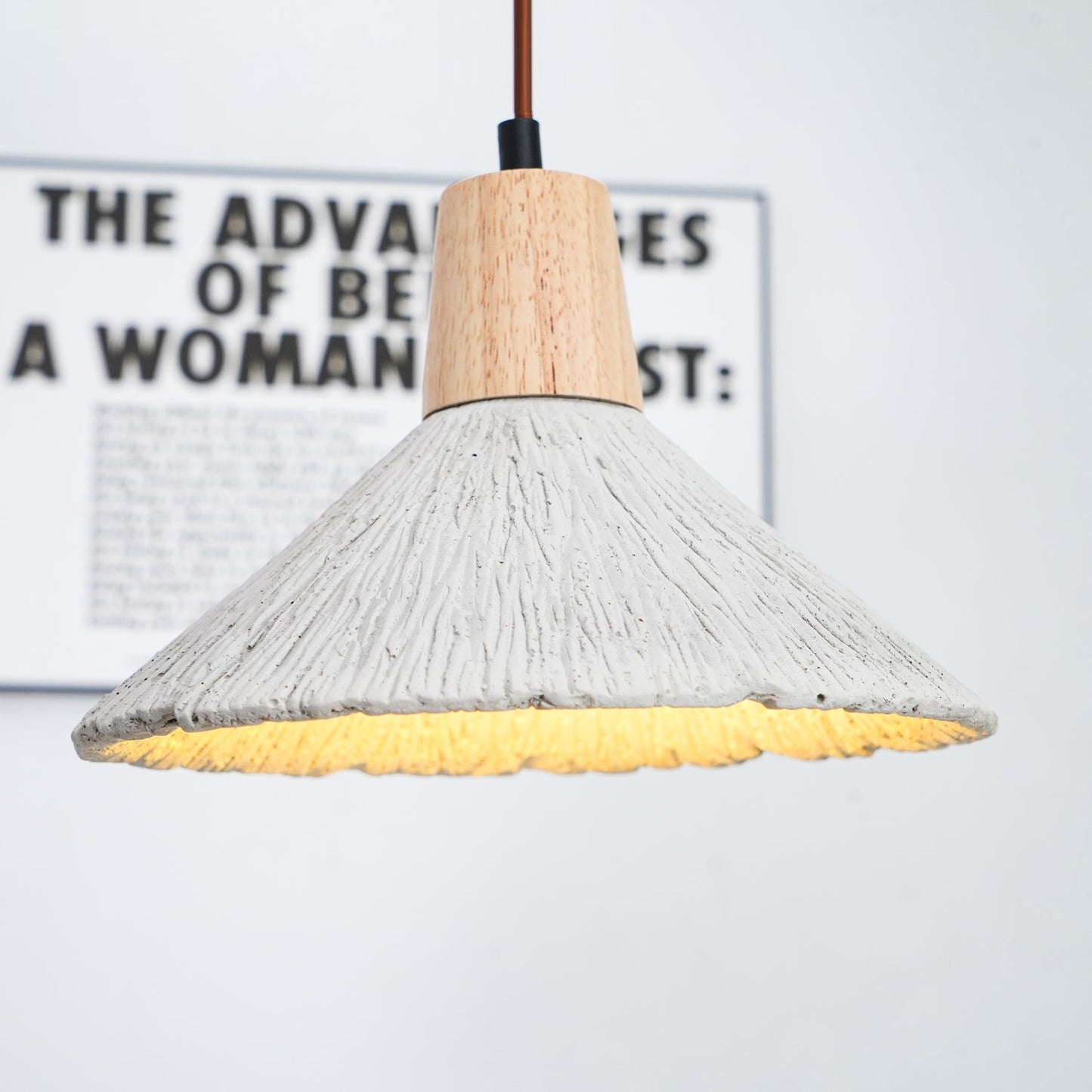 Concrete Pleated Pendant Lamp