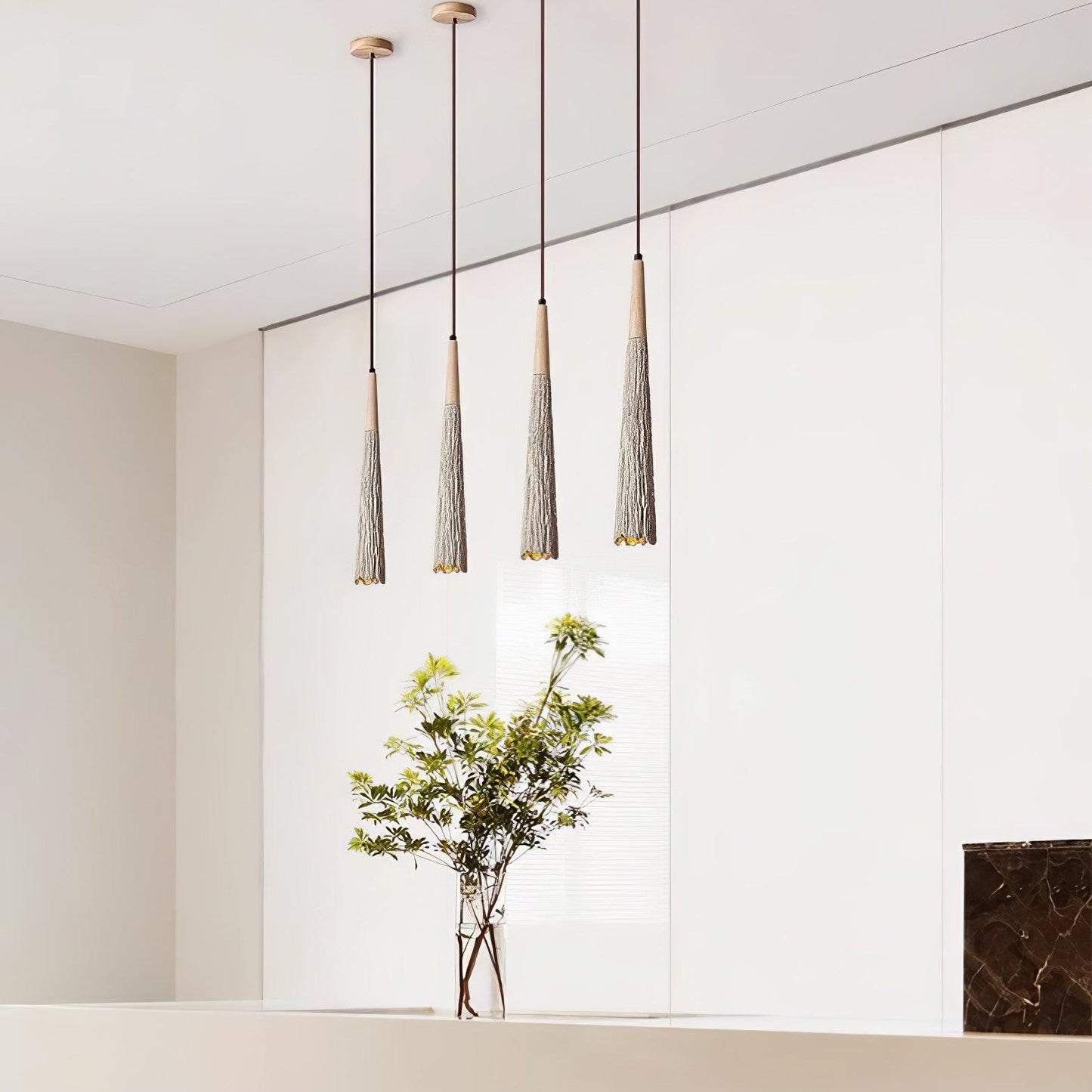 Concrete Pleated Pendant Lamp