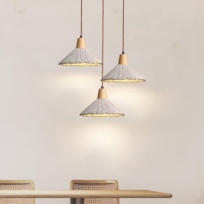 Concrete Pleated Pendant Lamp