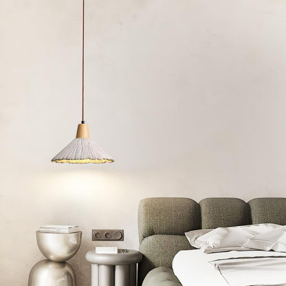 Concrete Pleated Pendant Lamp