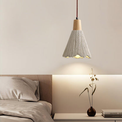 Concrete Pleated Pendant Lamp