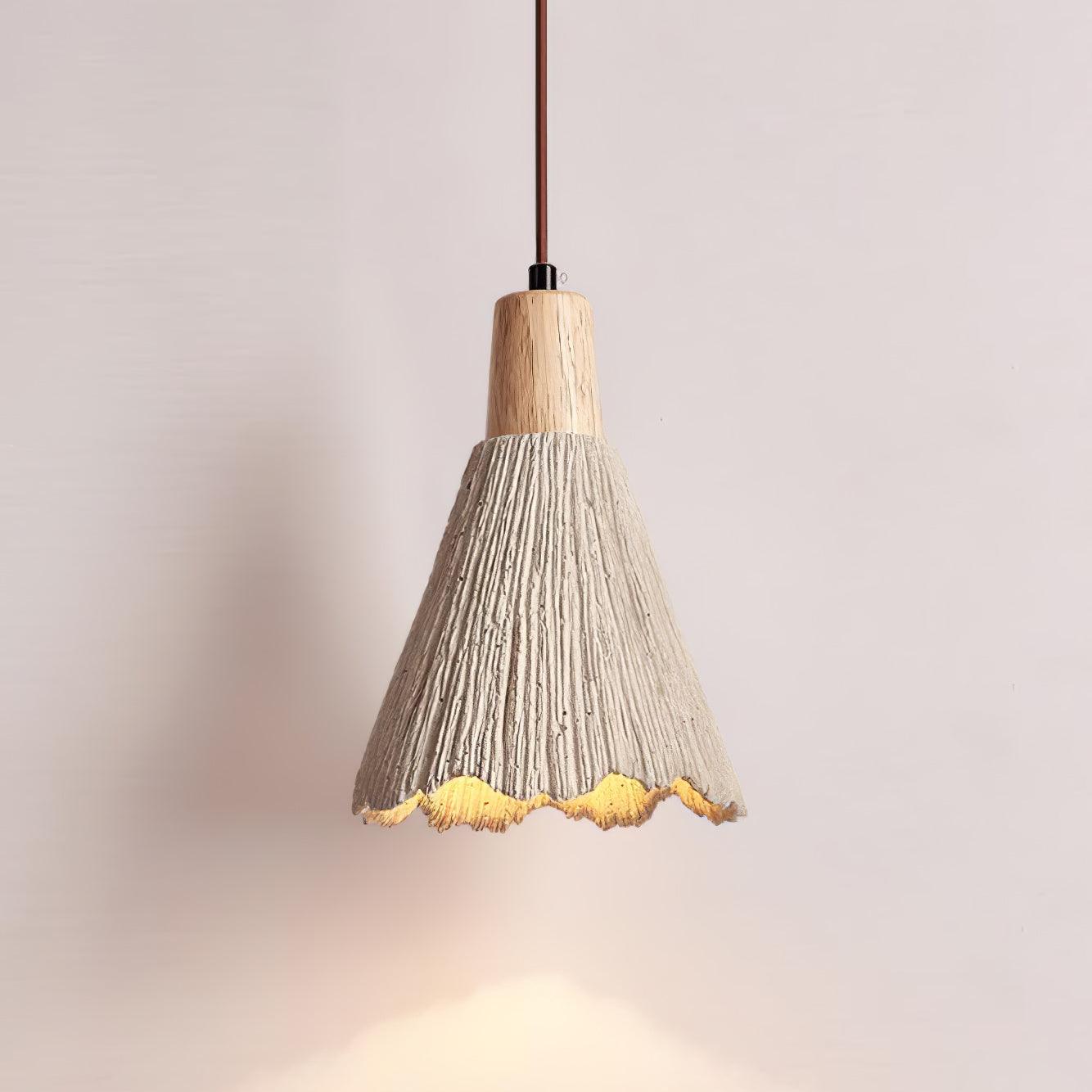 Concrete Pleated Pendant Lamp