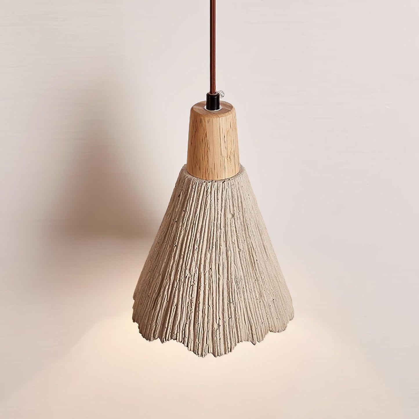 Concrete Pleated Pendant Lamp