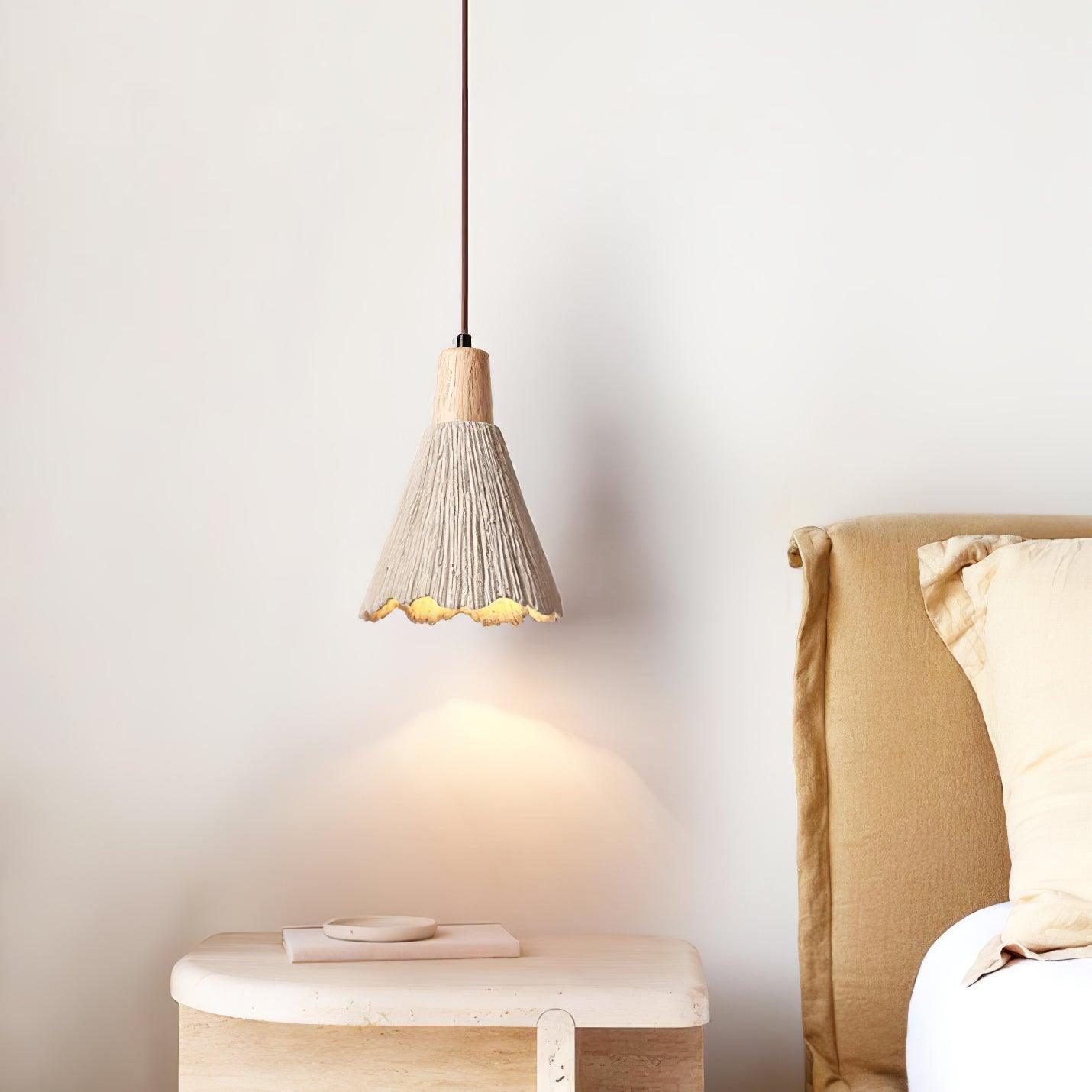 Concrete Pleated Pendant Lamp