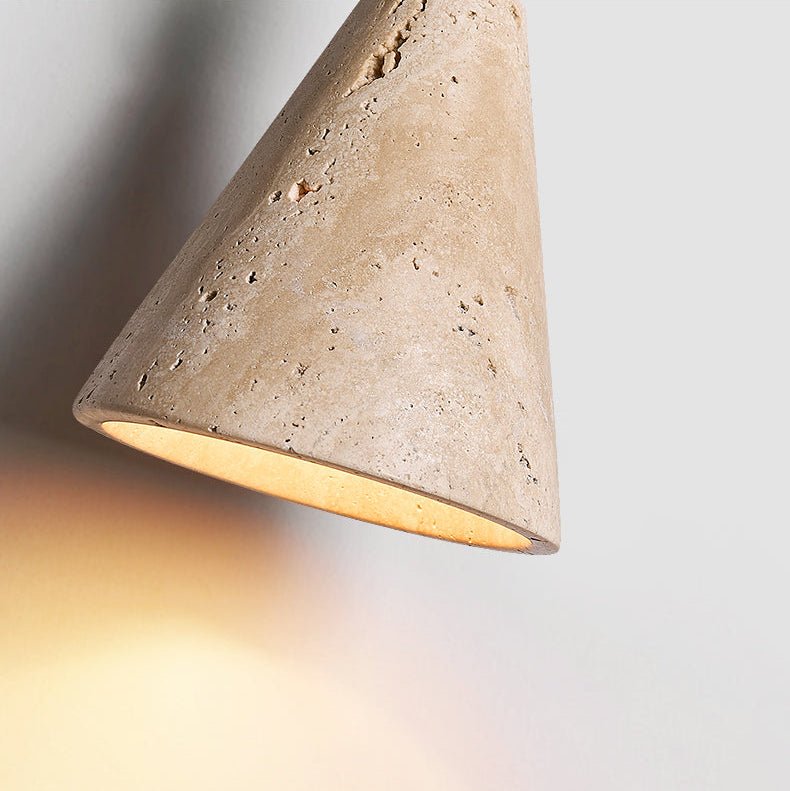 Cone Wood Bead Wall Sconce