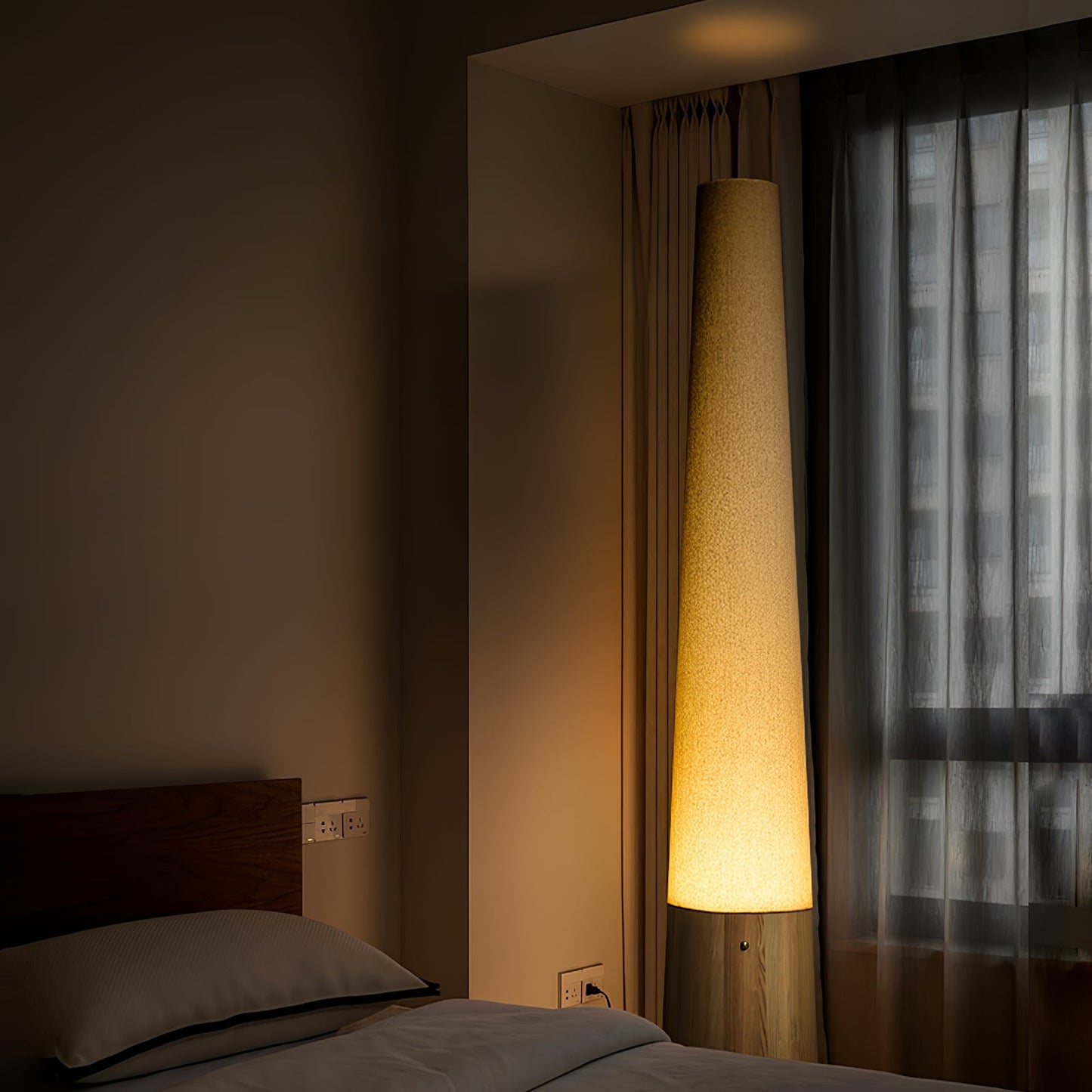 Cone Wooden Floor Lamp